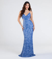 Jenny Cutout Open Back Mermaid Sequin Formal Dress