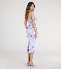 Special Something Off-The-Shoulder Floral Midi Dress