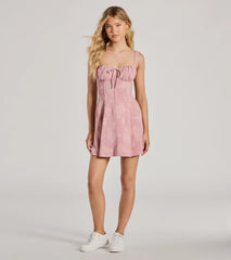 Gorgeous Than Ever A-Line Crepe Mini Dress