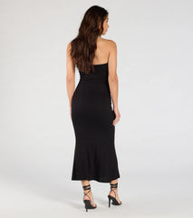 Effortless Days Strapless Bodycon Midi Dress