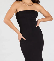 Effortless Days Strapless Bodycon Midi Dress