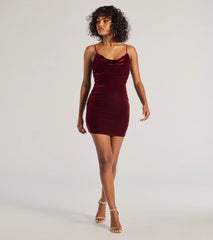 Glowing Glam Sleeveless Velvet Mini Dress