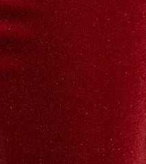 Luxe Alluring Glitter Velvet One-Shoulder Mini Dress