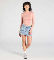 Essential Update Long Sleeve Crop Top