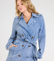 In The Stylish Trench Denim Coat