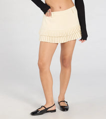 Trendy Cutie Pleated A-Line Mini Skort