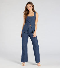 Fresh Perfection High-Rise Wide-Leg Denim Pants