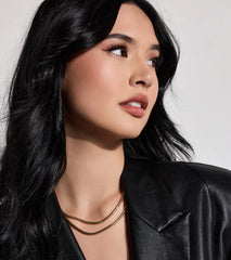 Sleek Layers Snake Chain Necklace