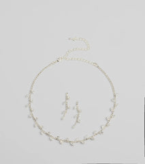 Moment To Shine Cubic Zirconia Necklace And Earrings Set