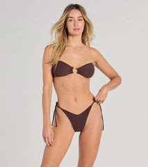 Maving Waves Bandeau Textured Bikini Top