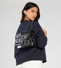 Edgy Quilted Faux Leather Mini Backpack