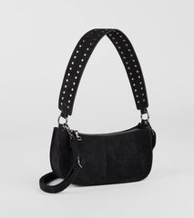 Major Stud Faux Suede Shoulder Bag