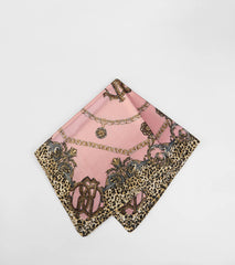 Sassy Babe Leopard Chain Satin Scarf
