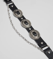 Western Concho Chain Belt Boot Charm