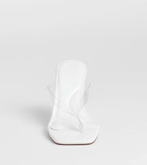 Sleek And Stunning Thong Stiletto Mules
