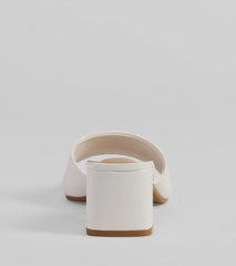 Chic Upgrade Basic Block Heel Mules
