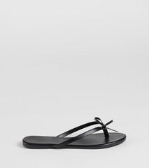Perfect Pair Bow Detail Thong Strap Sandals
