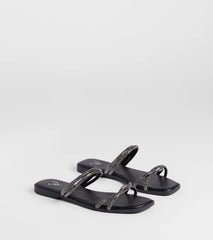 Memorable Muse Rhinestone Strappy Sandals