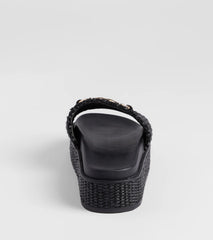 Slide Into Spring Platform Straw Sandals