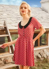 Dottie Delight Collared Dress (Final Sale)