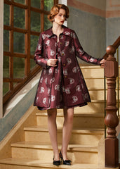 Timeless Brocade Midi Coat