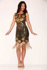 Black & Gold Flapper Dress
