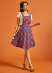 Record Spinner Pinafore Dress