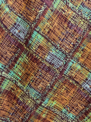 Doris 100% Cotton Skirt - Rust Plaid