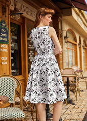 Vintage Style Midi Dress Fabulous Felines