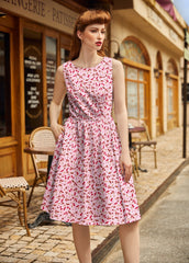 Vintage Style Midi Dress Toadstools