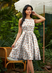 Vintage Style Midi Dress Cows