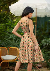 Retro Fit & Flare Dress Woodland Scout