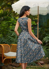 Vintage Style Midi Dress Deer