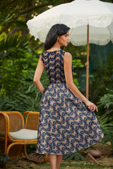 Vintage Style Midi Dress Moths