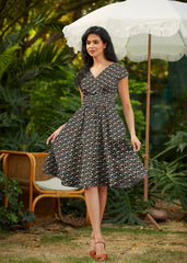 Greta Surplice Dress Moth