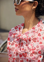 Vintage Style Bow Top in XOXO