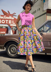 Doris 100% Cotton Skirt - Floral
