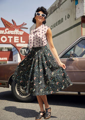 Doris 100% Cotton Skirt - Midnight