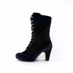 Claire Velvet Victorian Booties