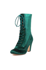 Claire Velvet Victorian Booties