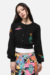 Galactic Print Cardigan