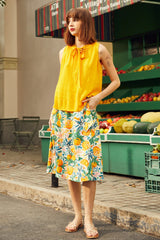Picnic Perfect Tie-Neck Top