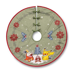 Pikachu & Fuecoco Pokémon Holiday Green Tree Skirt