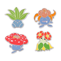 Oddish, Gloom, Vileplume & Bellossom Pokémon Pins (4-Pack)