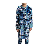 Winter Village Blue & Black Robe - Youth