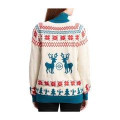 Forest Fair Isle Turtleneck Knit Sweater - Adult