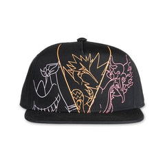 Galarian Articuno, Galarian Zapdos & Galarian Moltres Black Flat-Bill Hat (One Size-Adult)
