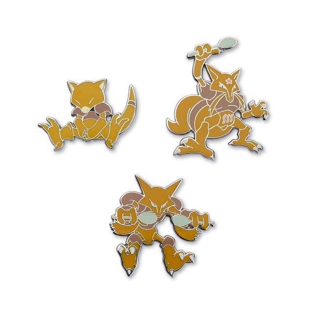Abra, Kadabra & Alakazam Pokémon Pins (3-Pack)