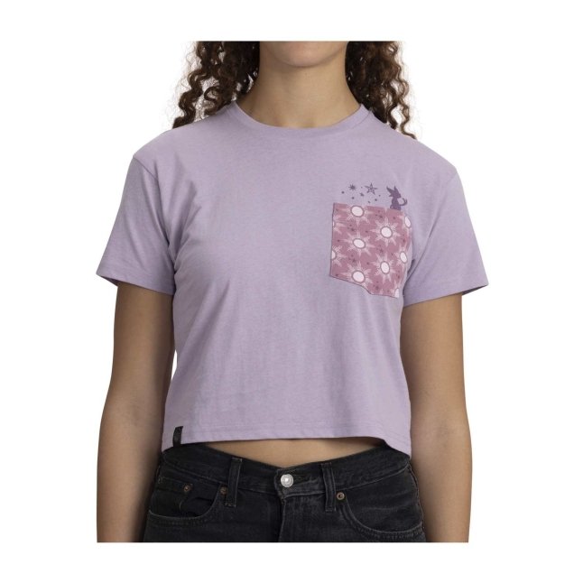 Espeon Peek-a-Pokémon Pocket Crop T-Shirt - Women