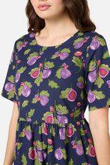 Fig Tiered Cotton Smock Dress